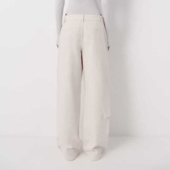 Zara Ecru Cargo Pants New - Picture 5 of 12
